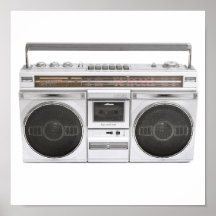 Old School Boombox Radio Posters
