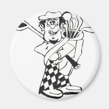 Old School Caddie Fridge Magnet
