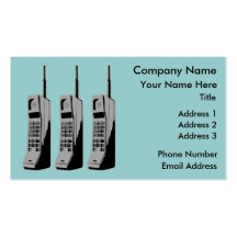 Old School Cell Phones Business Card Templates