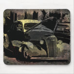 Old School Cool - Grunge Art Classic Car mousepads