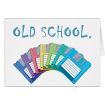 old school floppy discs greeting cards