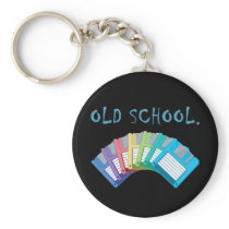 old school floppy discs key chain