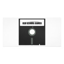 Old School Gamer Customized Photo Card