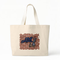 old school graffiti  design tote bag