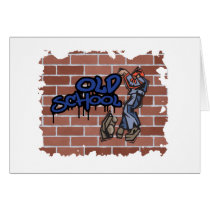 old school graffiti  design card