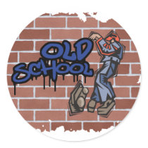 old school graffiti  design sticker