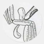 Old School Hand Round Stickers