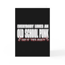 OLD SCHOOL PUNK ROCK guy girl crusty punks Greeting Cards