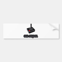 Old School Skool Gamer Joystick Video Controller Bumper Stickers
