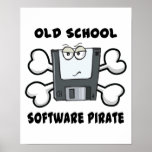 old school software pirate Skull and Crossbones posters