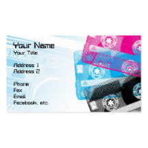 Old School Tapes and Boom box Profile Cards Business Cards