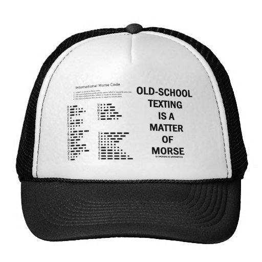 Old-School Texting Is A Matter Of Morse Mesh Hats