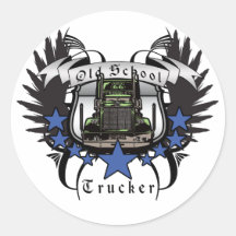 Old School Trucker Stickers