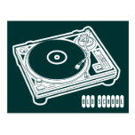 Old School Turntable Post Card