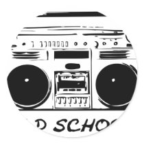 Old-School-zazzle Stickers