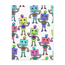 Old Skool retro Robots Postcards