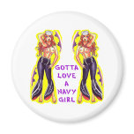 Old Skool Tattoo Navy Girls Magnet
