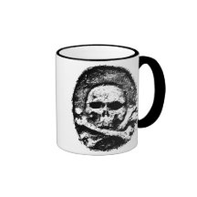Old skull mug