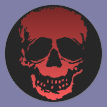 Old Skull red stickers