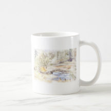 Old Slater's Bridge and Creek (watercolor) Coffee Mugs