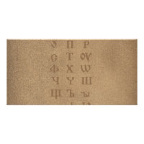 old slavonic church alphabet photo cards