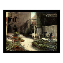 Old Spanish Court Yard, New Orleans Vintage Postcards