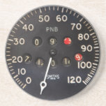 old speedometer / vintage gauge / old instrument beverage coasters