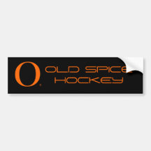 Old Spice Hockey Bumper Sticker
