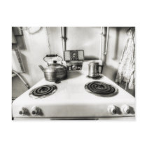 Old Stove with Tea Kettle Postcard