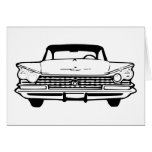 Old Style Car in Black or White Cards
