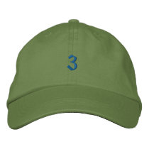 Old Style Number 3 Embroidered Hat