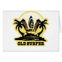 Old Surfer 2 Greeting Cards
