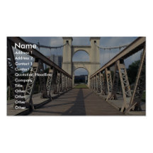 Old suspension bridge, Waco historical site, Texas Business Card Template