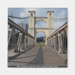 Old suspension bridge, Waco historical site, Texas Magnets