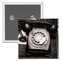 Old Telephone Pinback Buttons