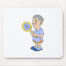 Old Tennis Man Mousepad