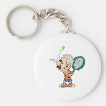 Old Tennis Player Keychains