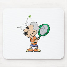 Old Tennis Player Mousepad
