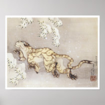 Old Tiger in the Snow, Hokusai, 1849