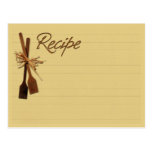Old time cooking recipe card postcard