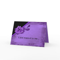 Old TIme Purple Rose Floral Set Greeting Card