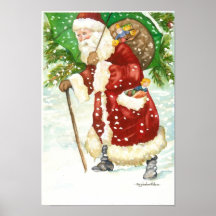Old Time Santa Poster