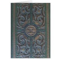 Old Tooled Leather Journal Card