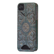 Old Tooled Leather Relic Id Iphone 4 Case