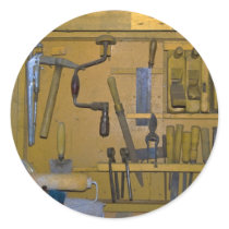 old tools round sticker