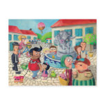 Old Town Square full of Sweets Post Card
