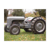 Old tractor in fall