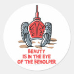 Old Tractor Round Stickers