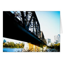 Old train Bridge Card