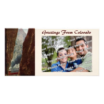 Old Train from Crevice in Royal Gorge Photo Card